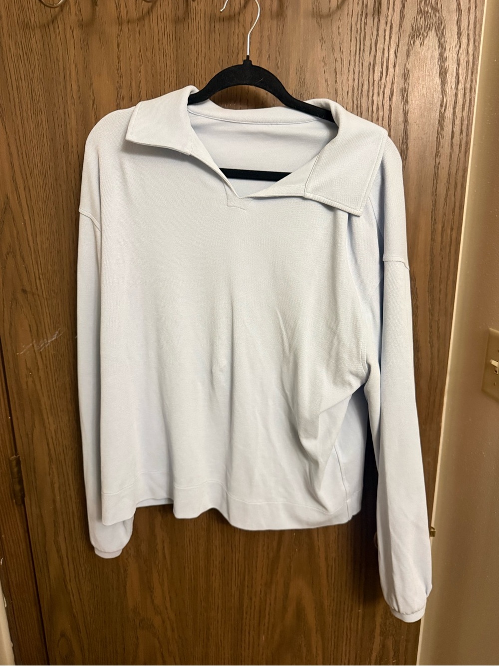 Lululemon Softstream Pique Light Blue Women's Long-Sleeve Polo Sweatshirt